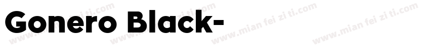 Gonero Black字体转换